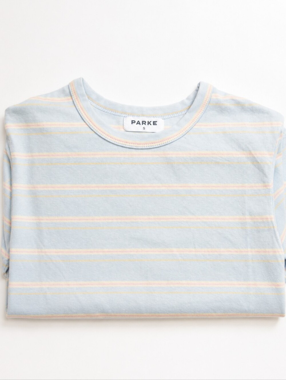 Sold Out PARKE Blue Stripe Tee- Size S Oversized Nwt
